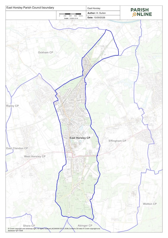 East Horsley Parish Boundary Map